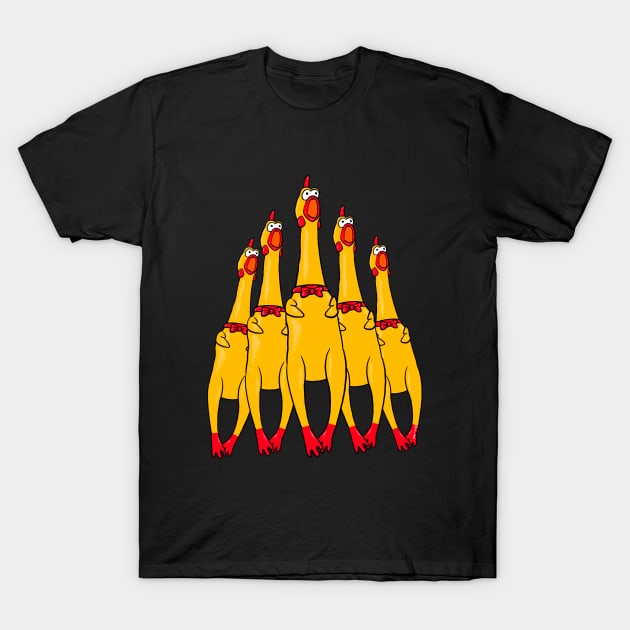 Screaming rubber chicken T-Shirt by Sketchy